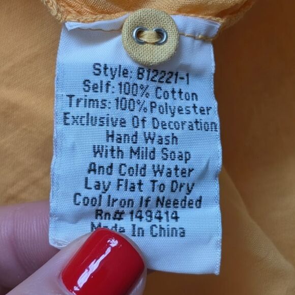 Johnny Was Biya Sleeveless Embroidered Tunic M Yellow Boho - Picture 11 of 12